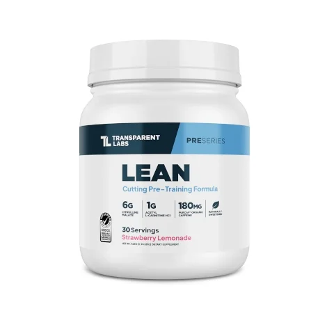 transparent labs lean pre workout product image