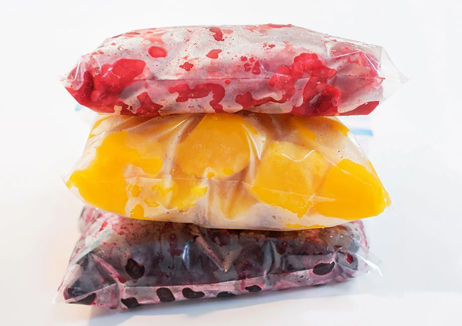 frozen fruit in bags