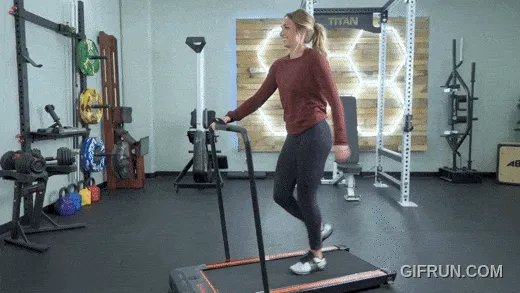 Walking on the UREVO Strol 2E Smart Treadmill.