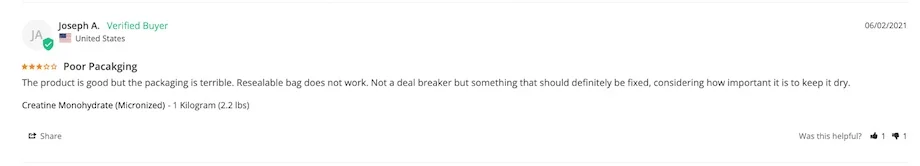 A critical review of the Bulk Supplements Creatine