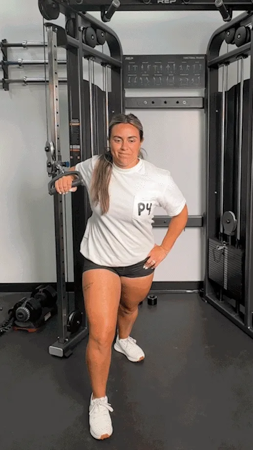 Cable shoulder rotation press