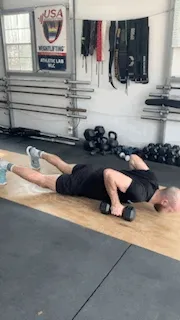 dumbbell renegade row 