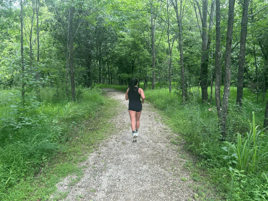 A GGR tester running on a trail