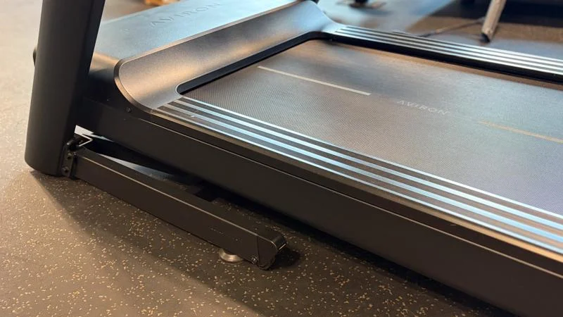 Feet on the Aviron Justice Treadmill