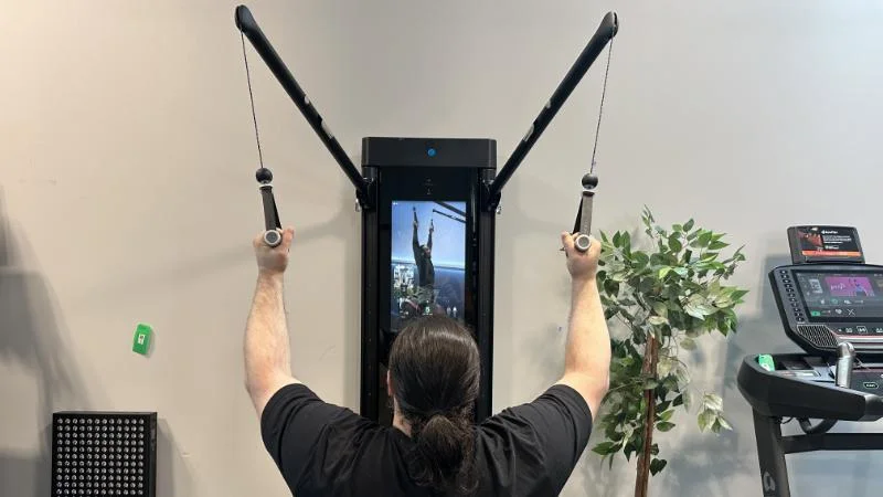 Our tester performs pull-downs on the Tonal 2